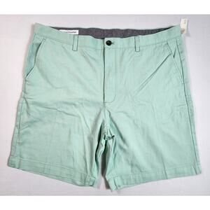 Classic Fit 9" Khaki Shorts Above Knee Mens Size 42 Aqua Green
